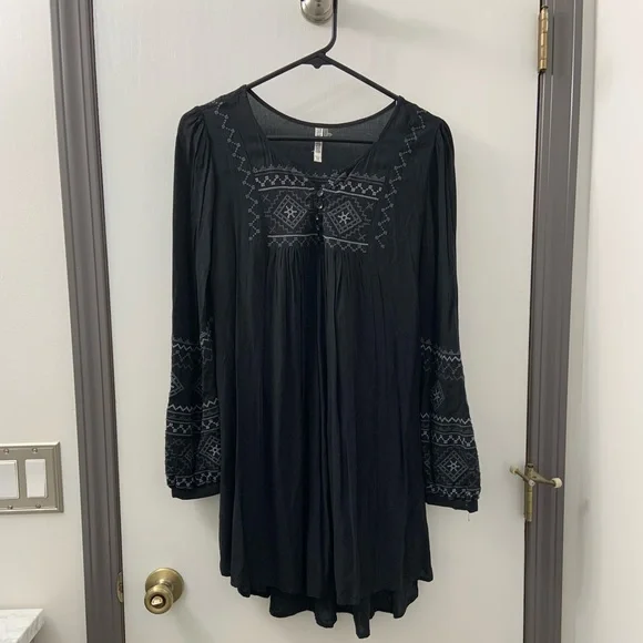 green emerald velvet dress Hand-Embroidered Linen Dress  Ancestral Studio